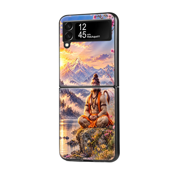 Himalayan Hanuman Samsung Z Flip Glass Case
