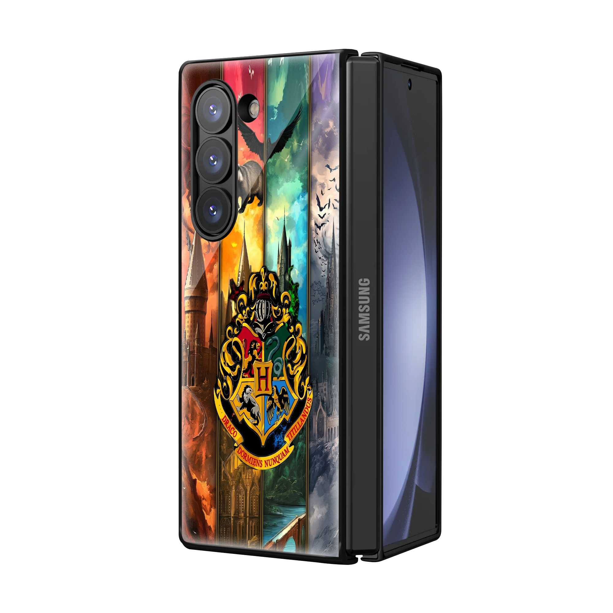 Hogwarts Samsung Z Fold Glass Case