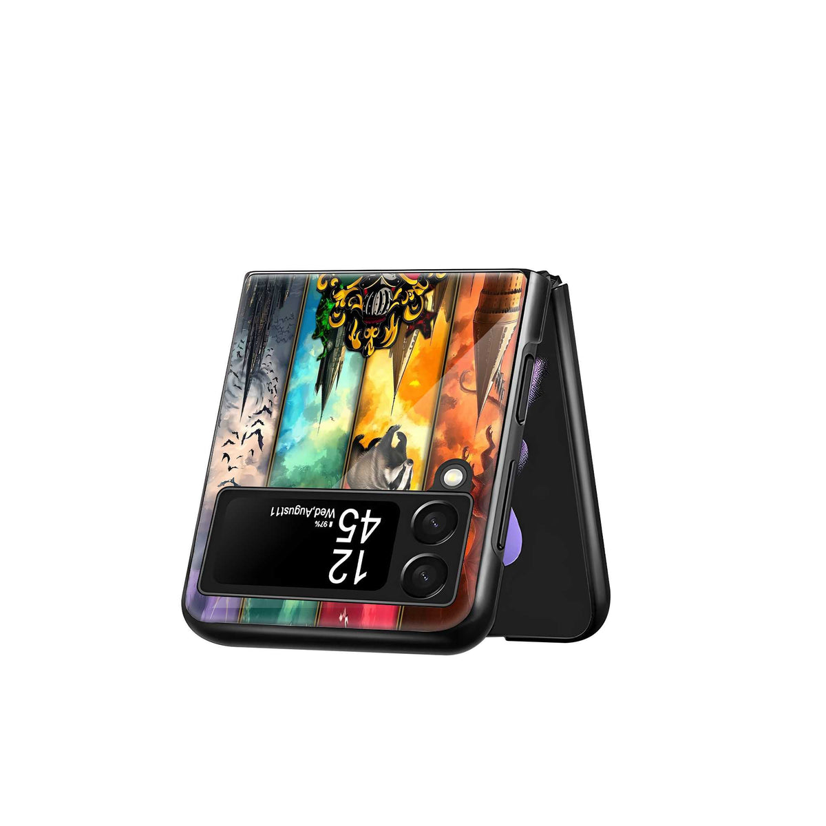 Hogwarts Samsung Z Flip Glass Case