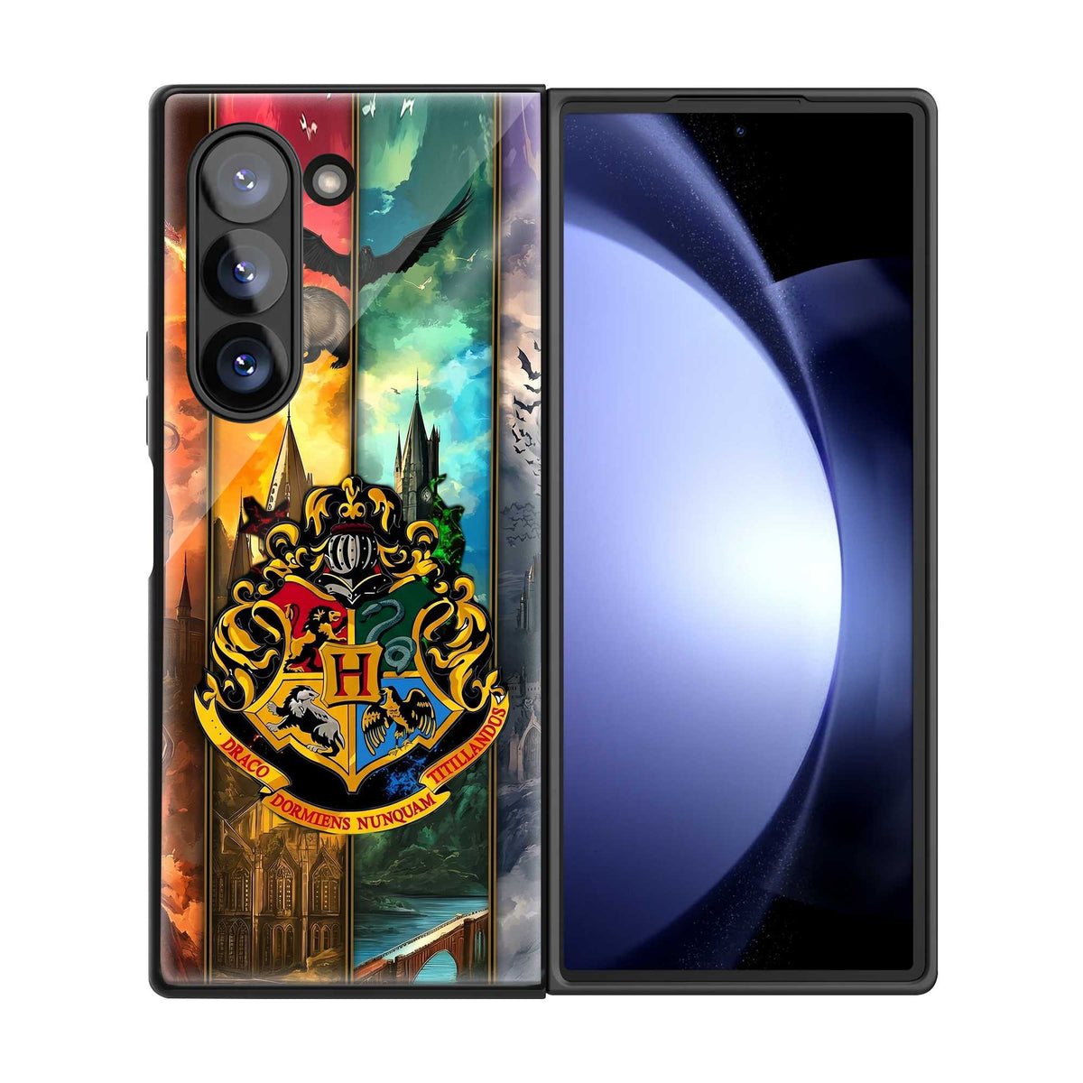 Hogwarts Samsung Z Fold Glass Case