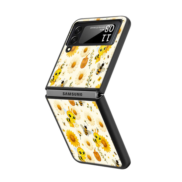 Honey Bee Samsung Z Flip Glass Case