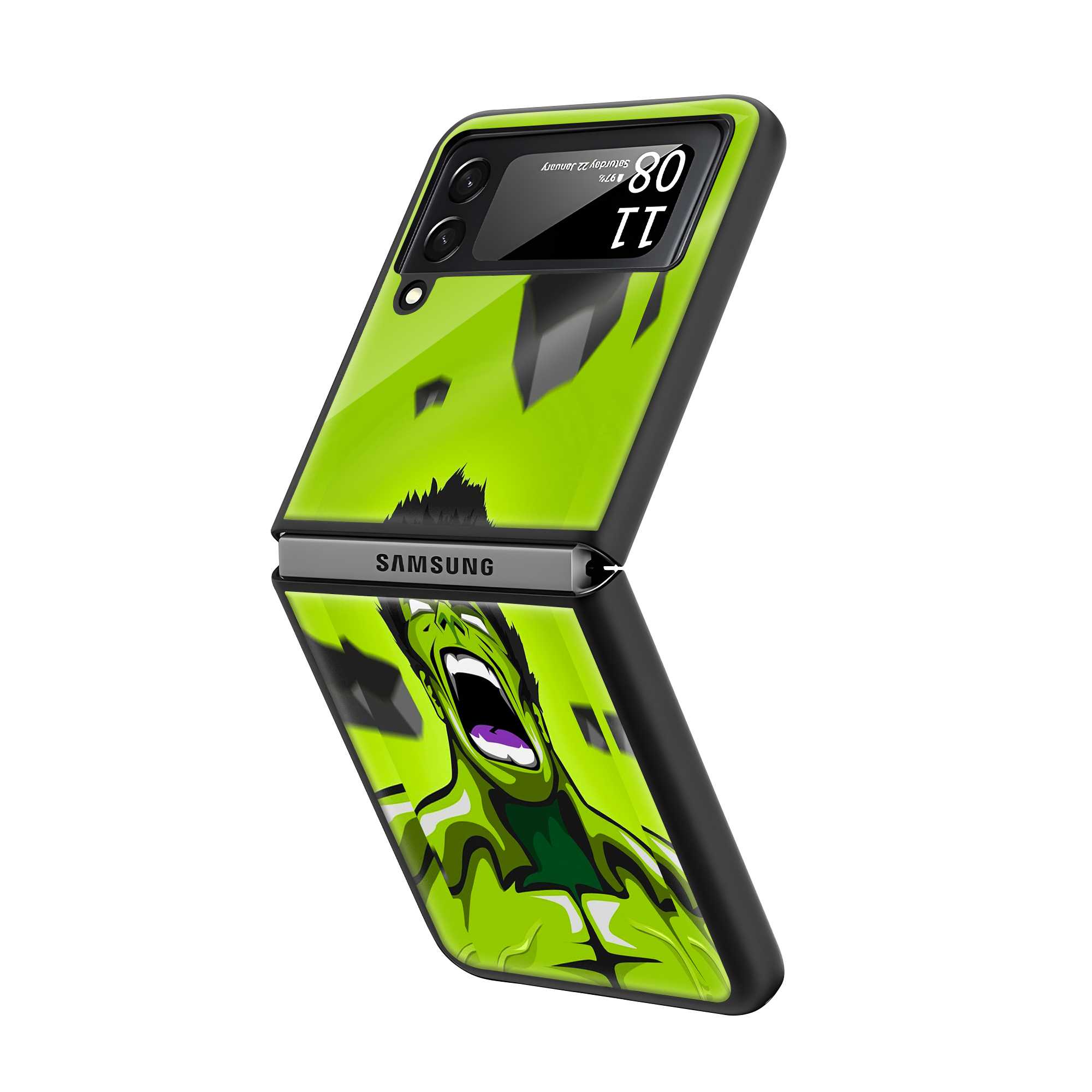 Hulk Samsung Z Flip Glass Case