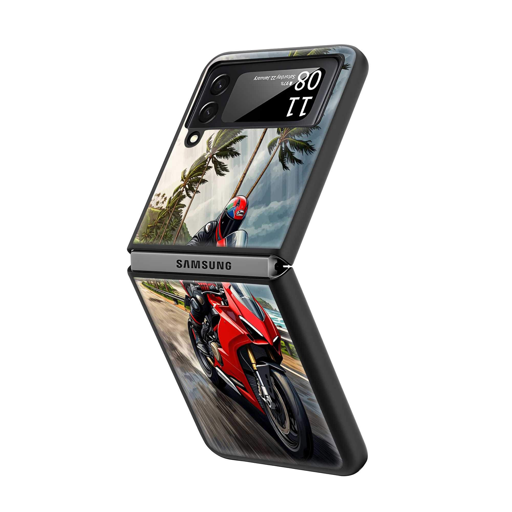 Hyperdrive Samsung Z Flip Glass Case