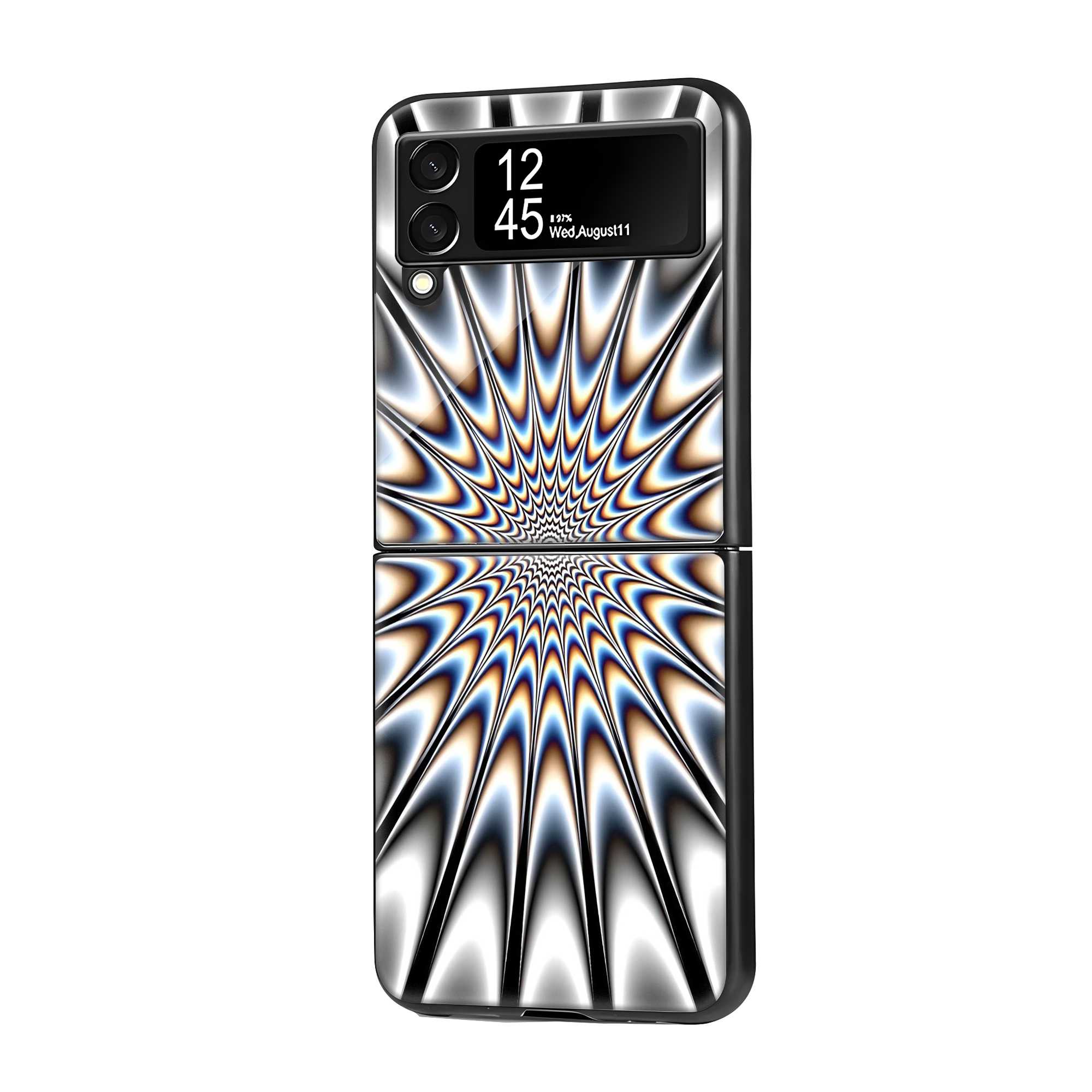 Hypno Wave Samsung Z Flip Glass Case