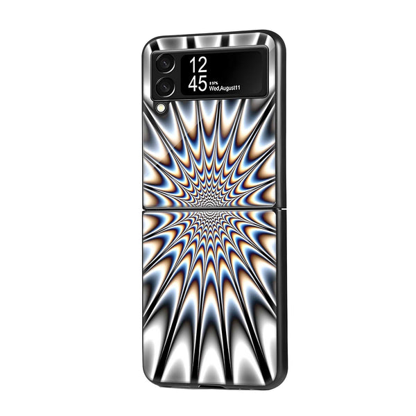 Hypno Wave Samsung Z Flip Glass Case