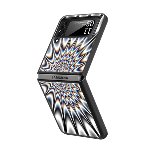 Hypno Wave Samsung Z Flip Glass Case