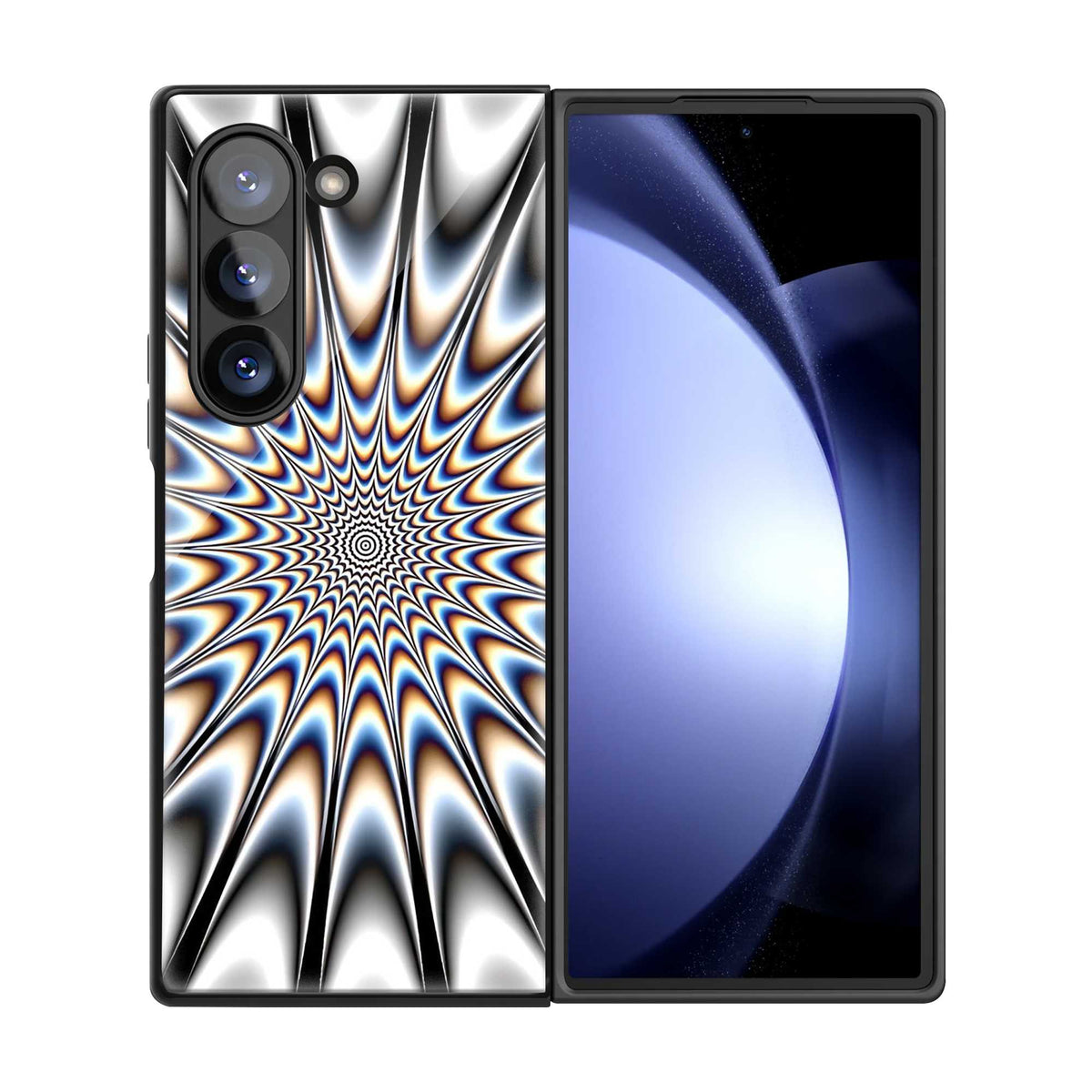 Hypno Wave Samsung Z Fold Glass Case