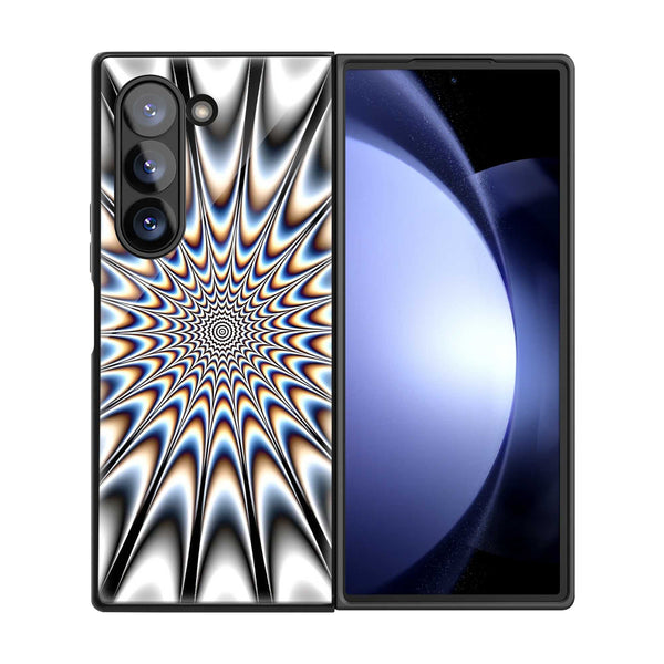 Hypno Wave Samsung Z Fold Glass Case
