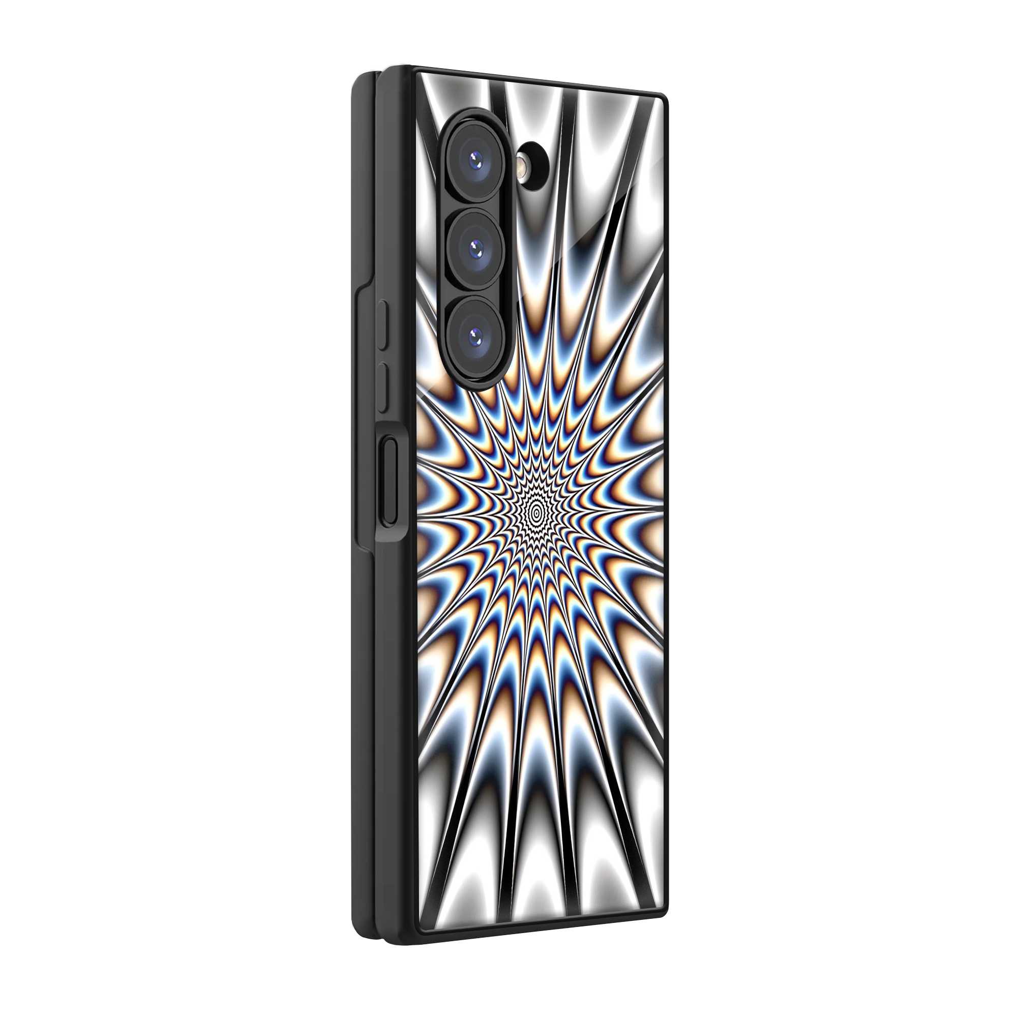 Hypno Wave Samsung Z Fold Glass Case