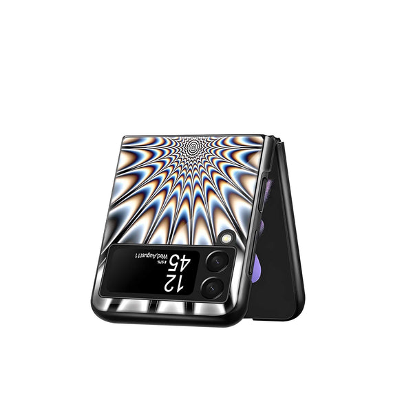 Hypno Wave Samsung Z Flip Glass Case