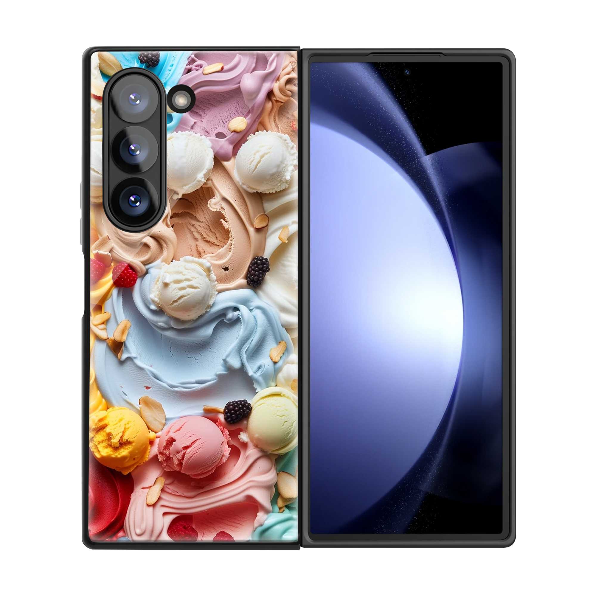 Ice Cream Palette Samsung Z Fold Glass Case