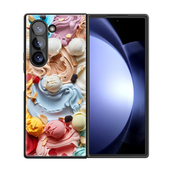 Ice Cream Palette Samsung Z Fold Glass Case