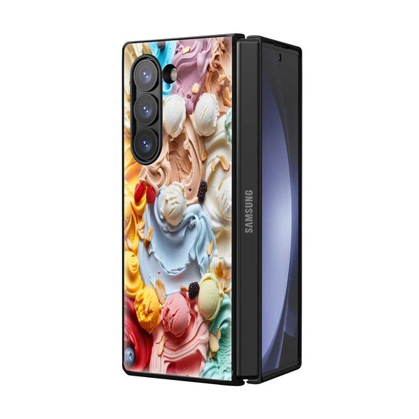 Ice Cream Palette Samsung Z Fold Glass Case