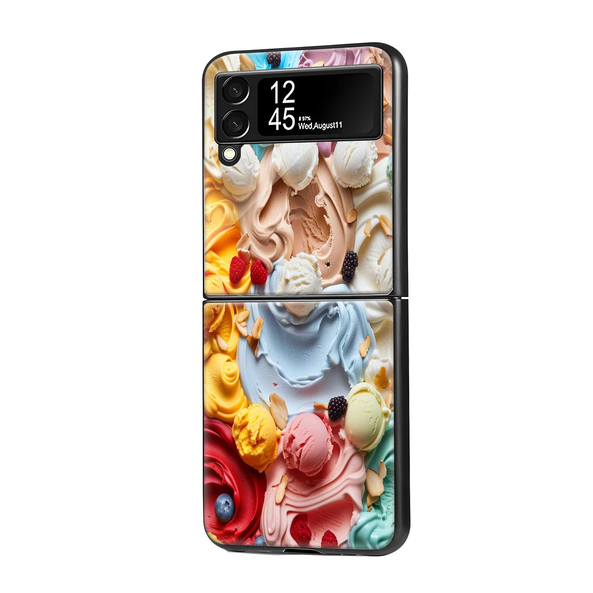 Ice Cream Palette Samsung Z Flip Glass Case