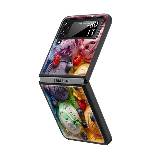 Ice Cream Pop Samsung Z Flip Glass Case
