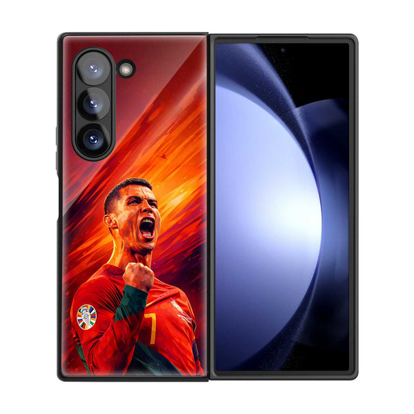 Inferno Ronaldo Samsung Z Fold Glass Case
