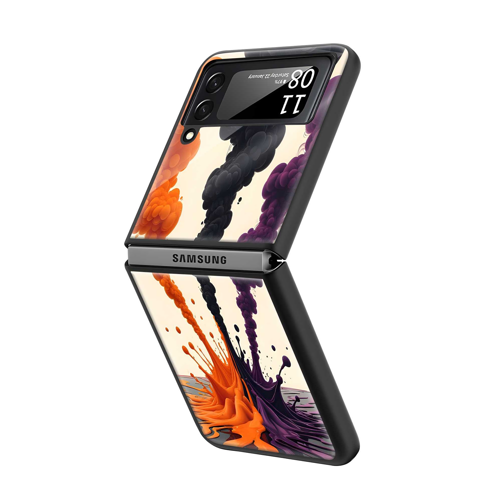 Ink Blast Samsung Z Flip Glass Case