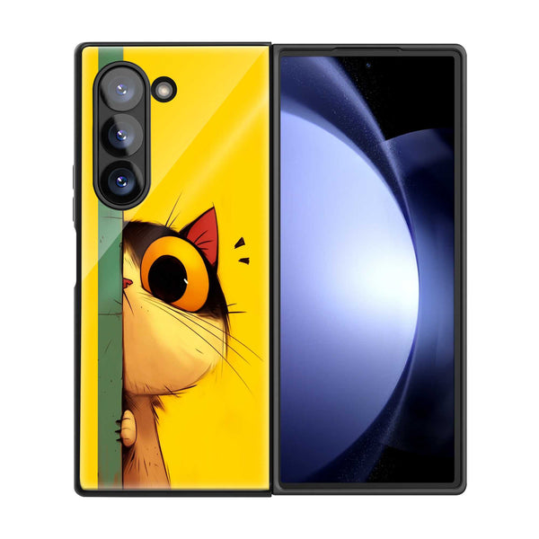Innocent Cat Samsung Z Fold Glass Case
