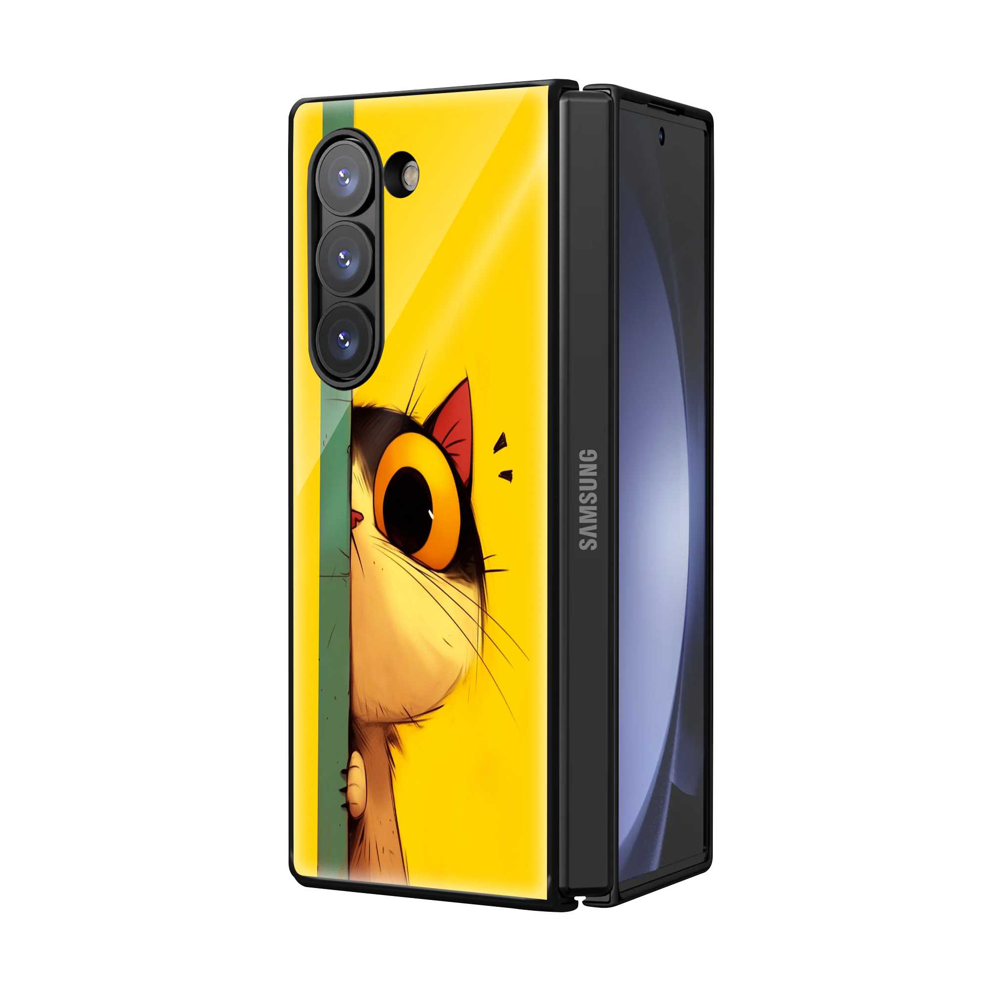Innocent Cat Samsung Z Fold Glass Case