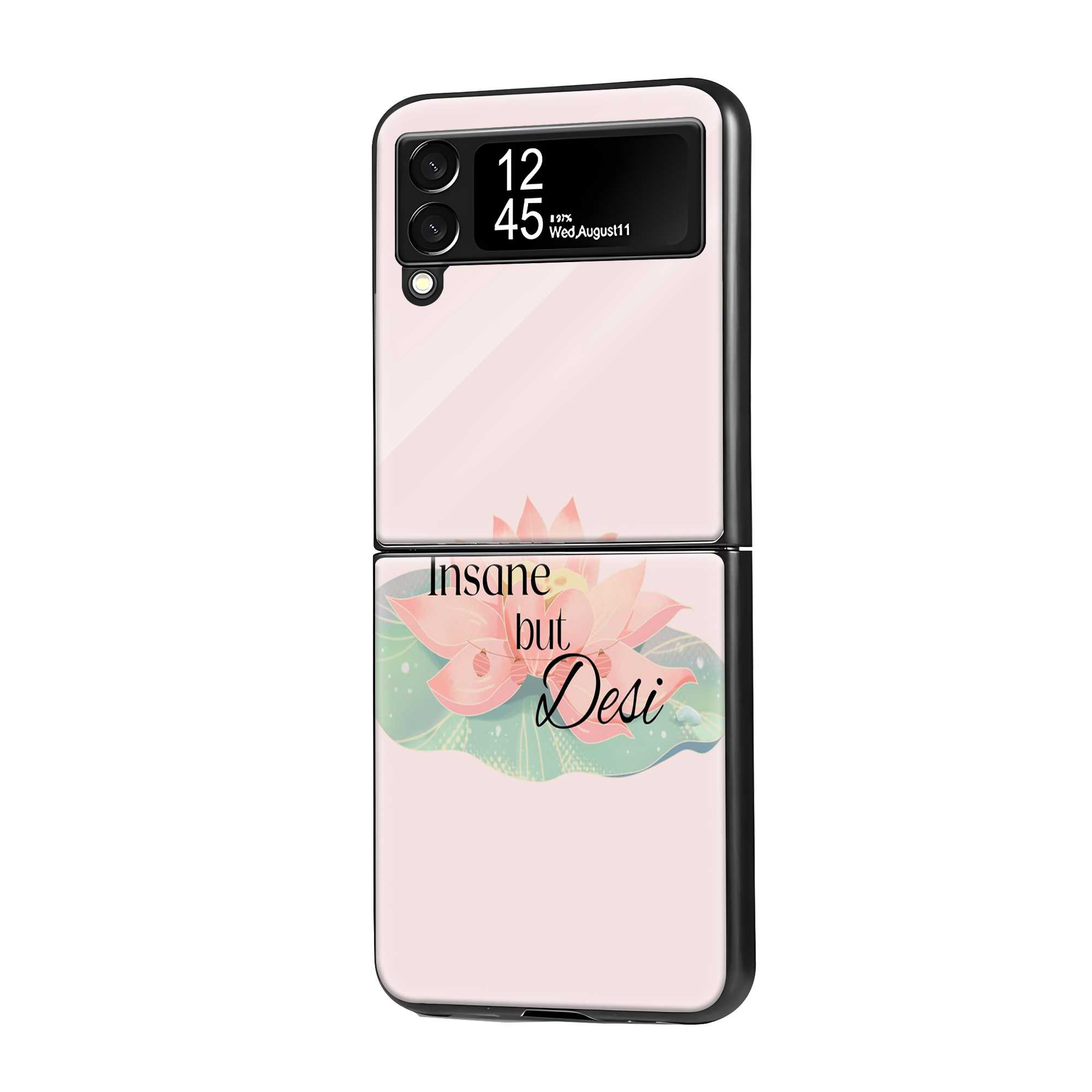 Insane But Desi Samsung Z Flip Glass Case