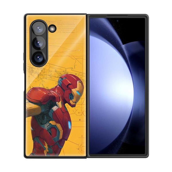 Iron Blueprint Samsung Z Fold Glass Case