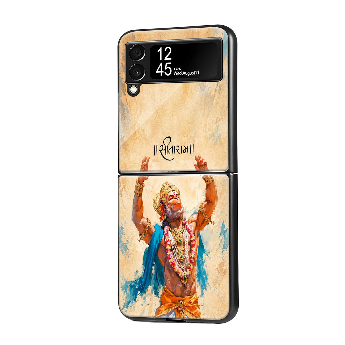 Jai Siya Ram Hanuman Samsung Z Flip Glass Case