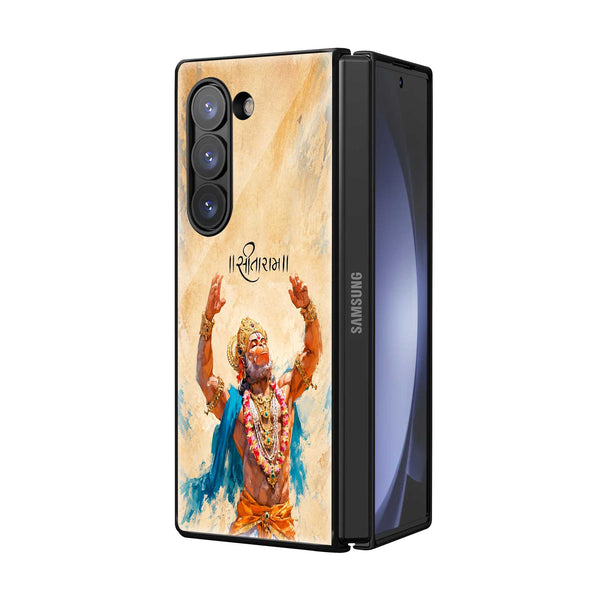 Jai Siya Ram Hanuman Samsung Z Fold Glass Case