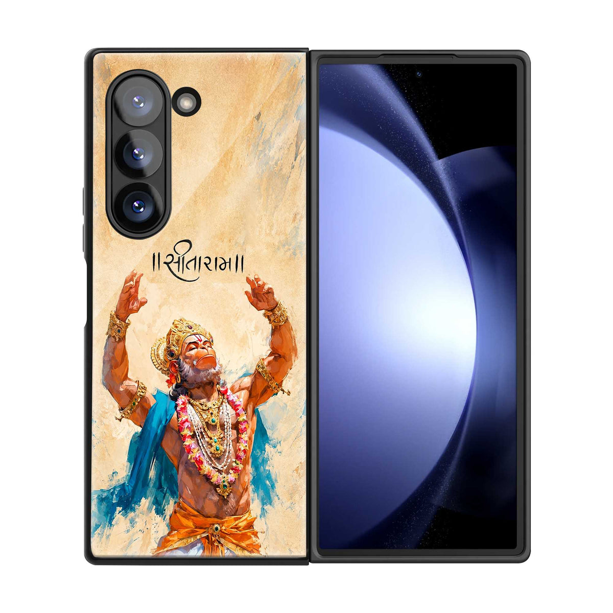Jai Siya Ram Hanuman Samsung Z Fold Glass Case