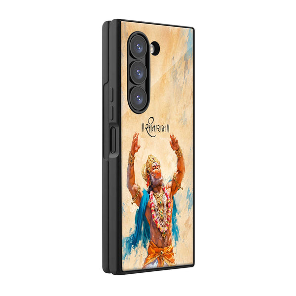Jai Siya Ram Hanuman Samsung Z Fold Glass Case