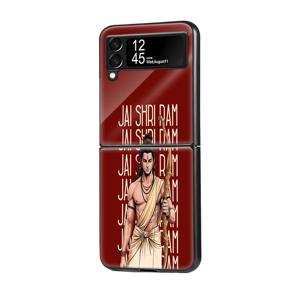 Jai shri Ram Samsung Z Flip Glass Case