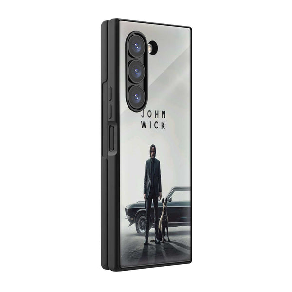John Wick Vibes Samsung Z Fold Glass Case
