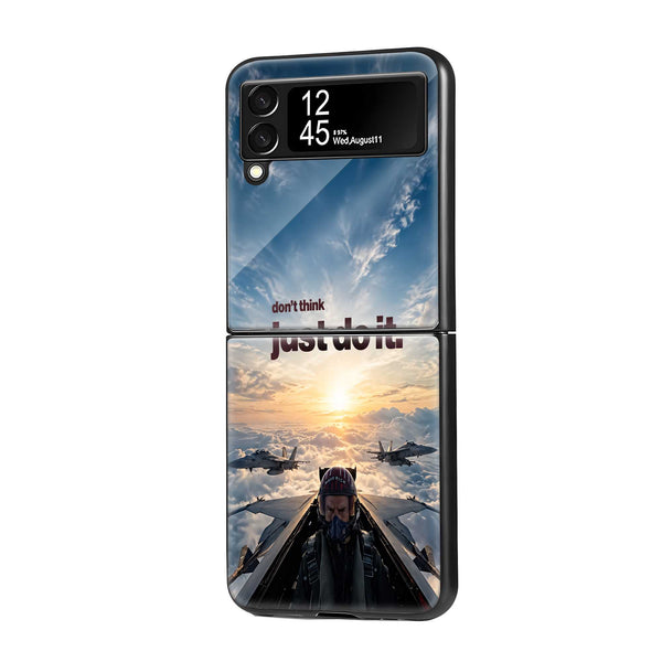 Just Do It Samsung Z Flip Glass Case