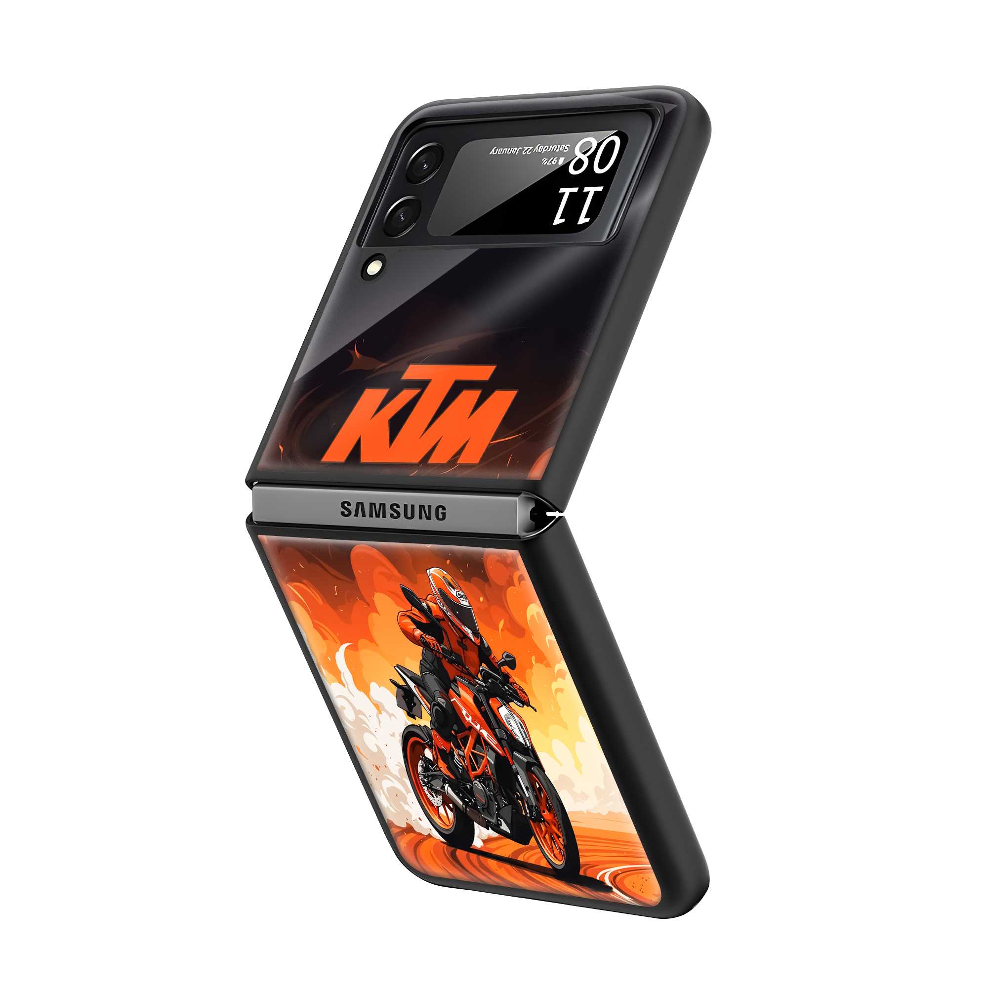 KTM Racer Samsung Z Flip Glass Case