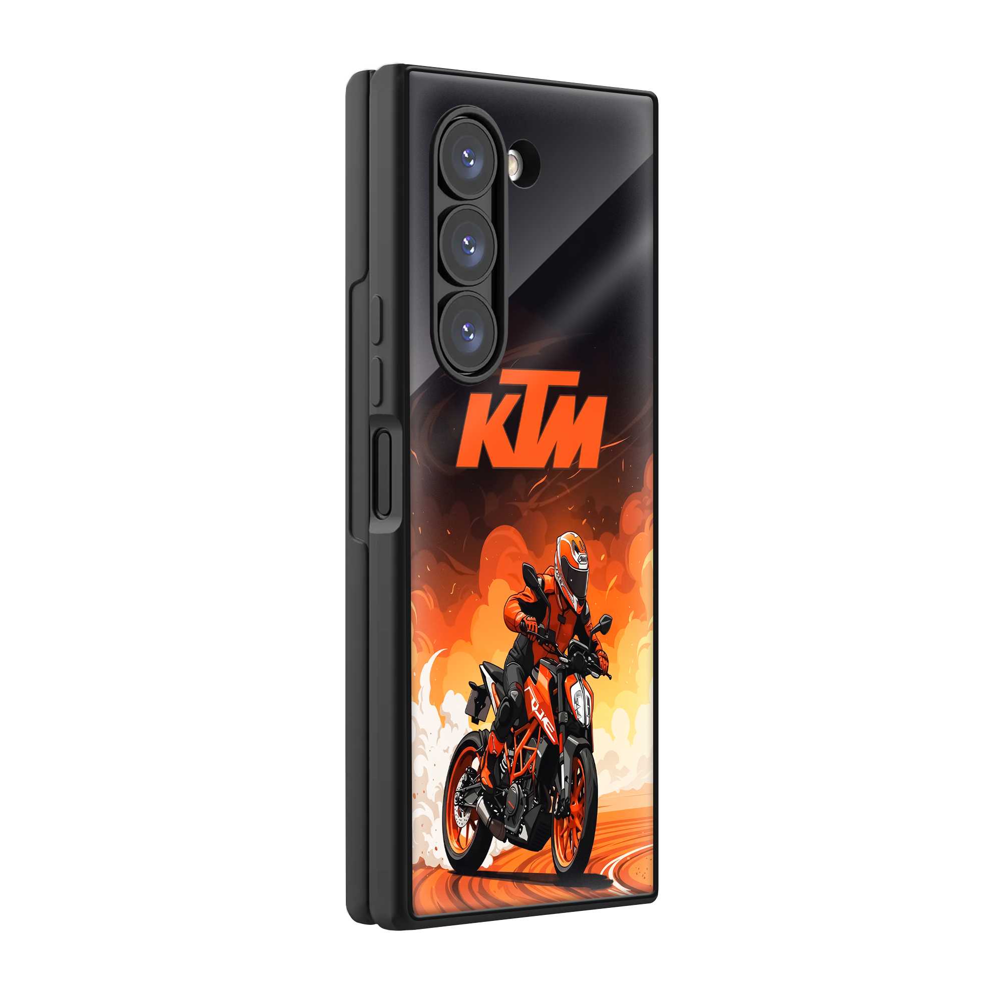KTM Racer Samsung Z Fold Glass Case