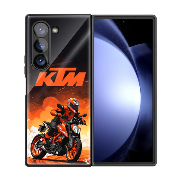 KTM Racer Samsung Z Fold Glass Case