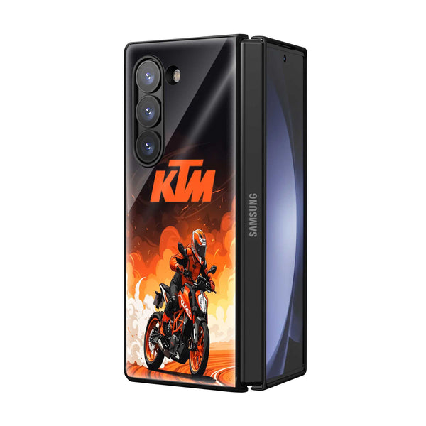 KTM Racer Samsung Z Fold Glass Case