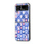 Kawaii Grid Samsung Z Flip Glass Case