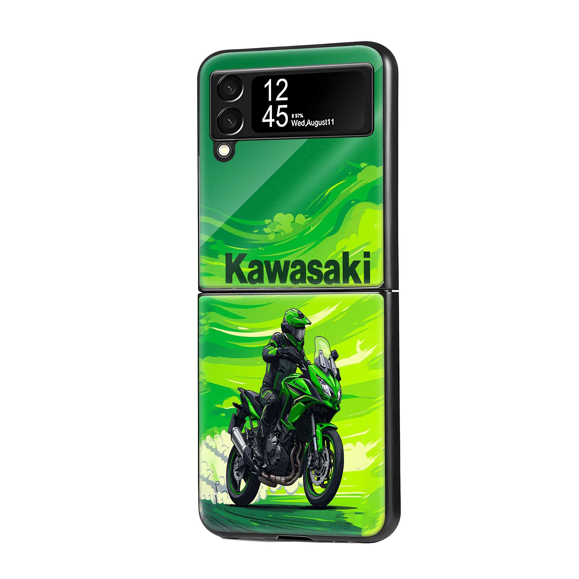 Kawasaki Pulse Samsung Z Flip Glass Case