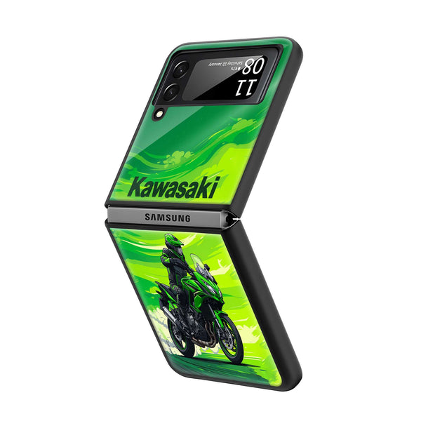 Kawasaki Pulse Samsung Z Flip Glass Case