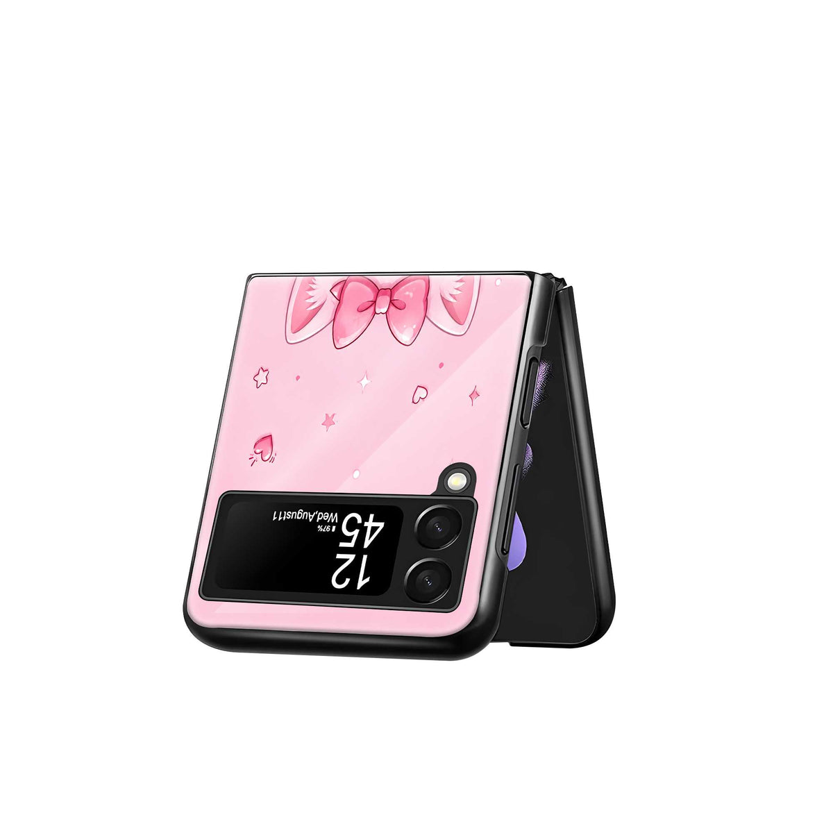 Kitty Blush Samsung Z Flip Glass Case