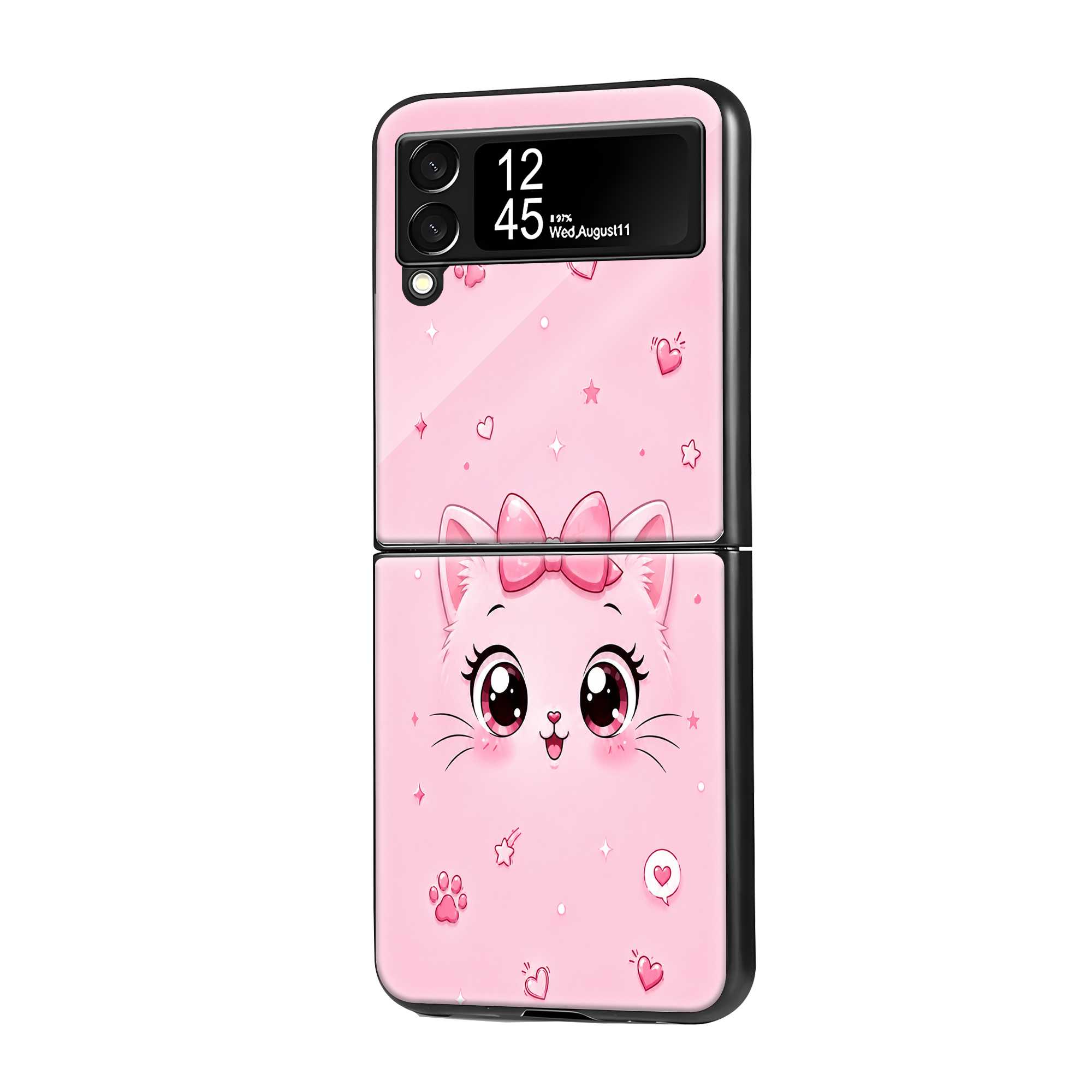 Kitty Blush Samsung Z Flip Glass Case