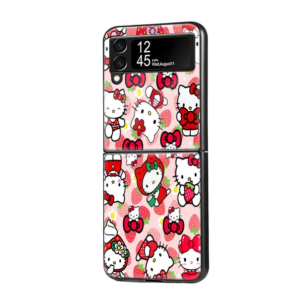 Kitty Vibes Samsung Z Flip Glass Case