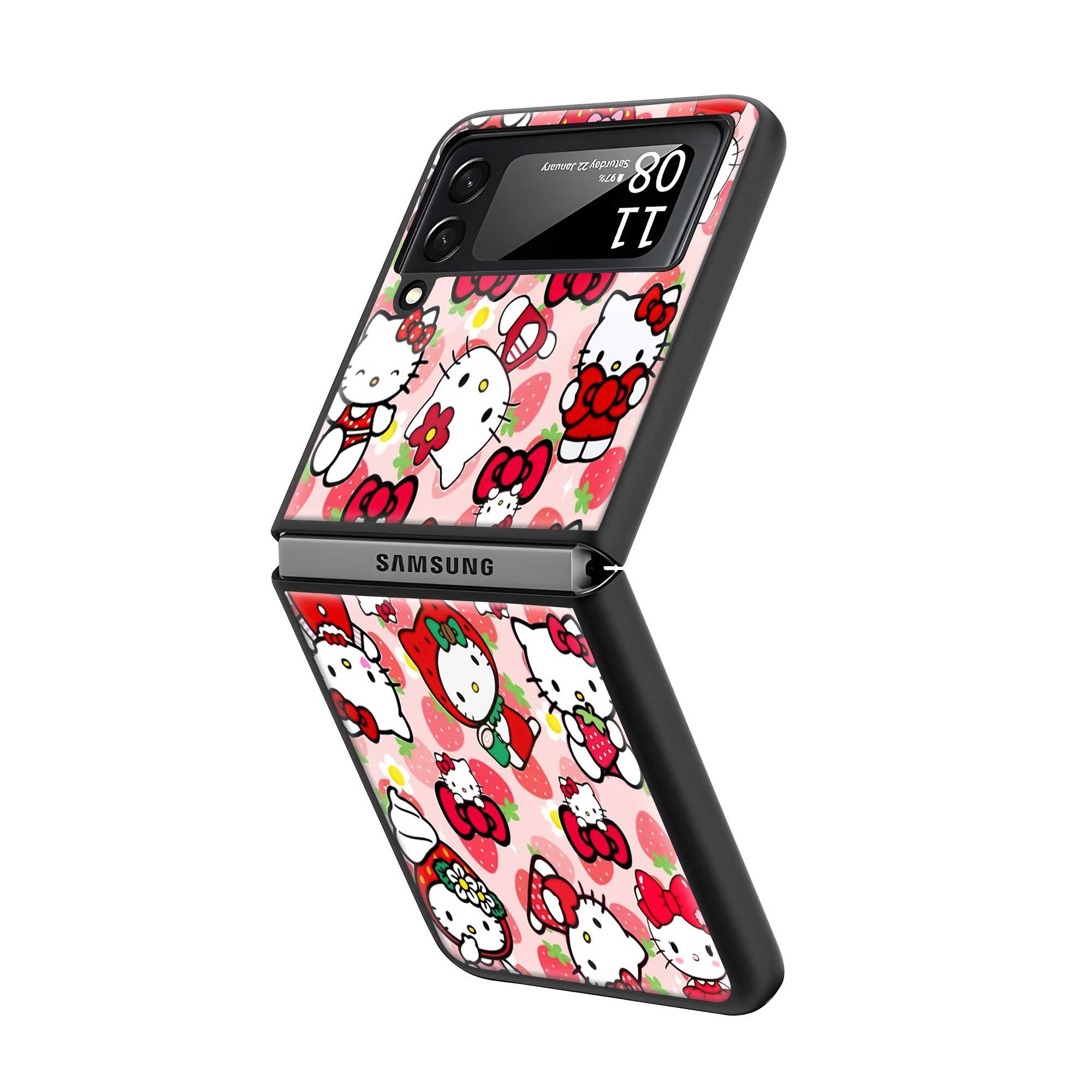 Kitty Vibes Samsung Z Flip Glass Case