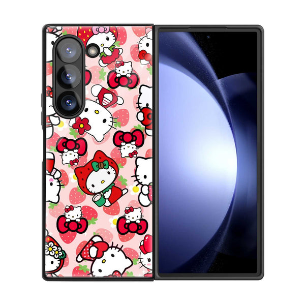 Kitty Vibes Samsung Z Fold Glass Case