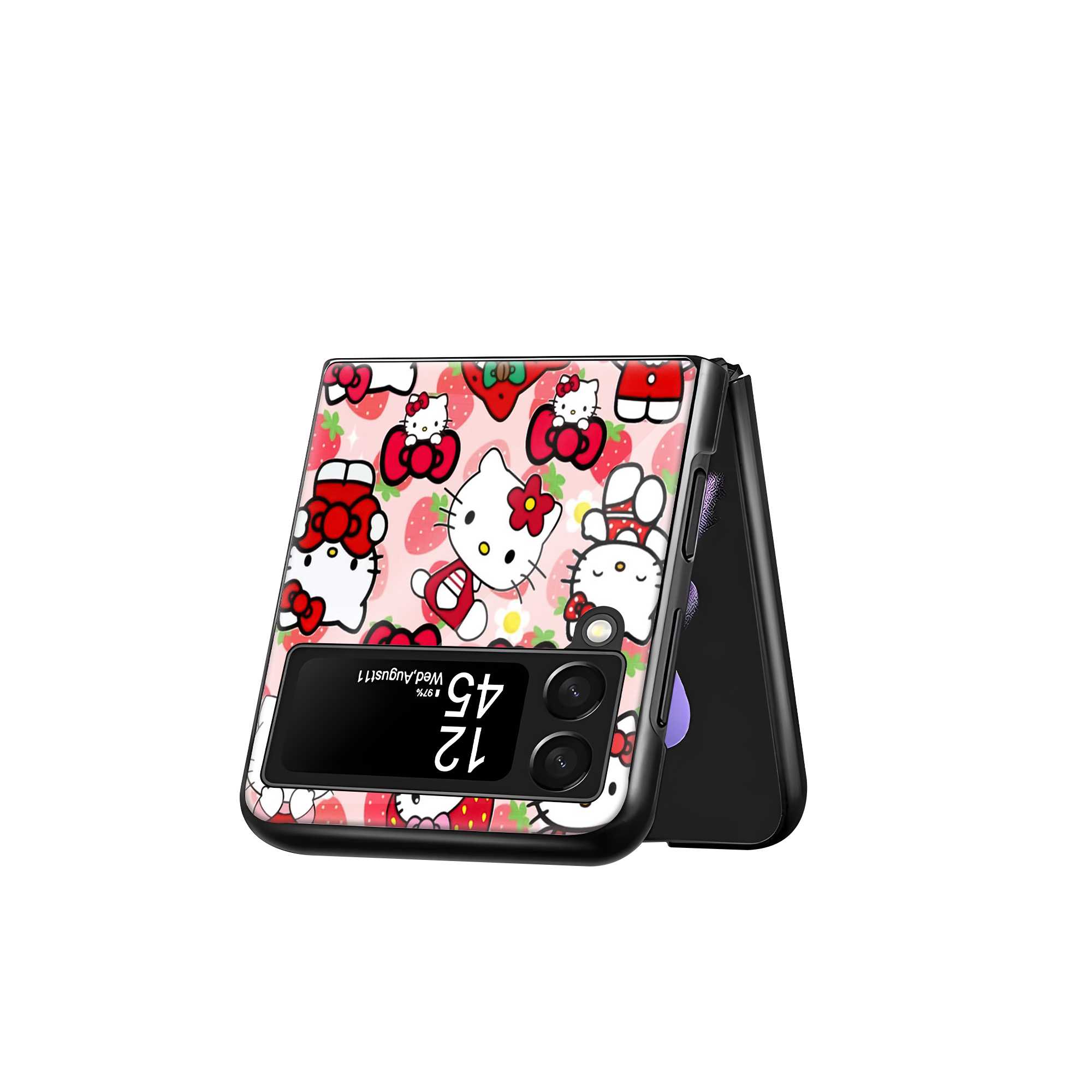 Kitty Vibes Samsung Z Flip Glass Case