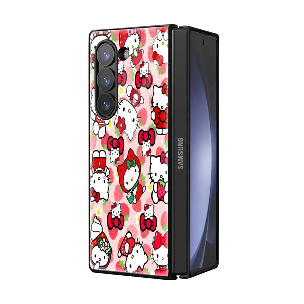 Kitty Vibes Samsung Z Fold Glass Case