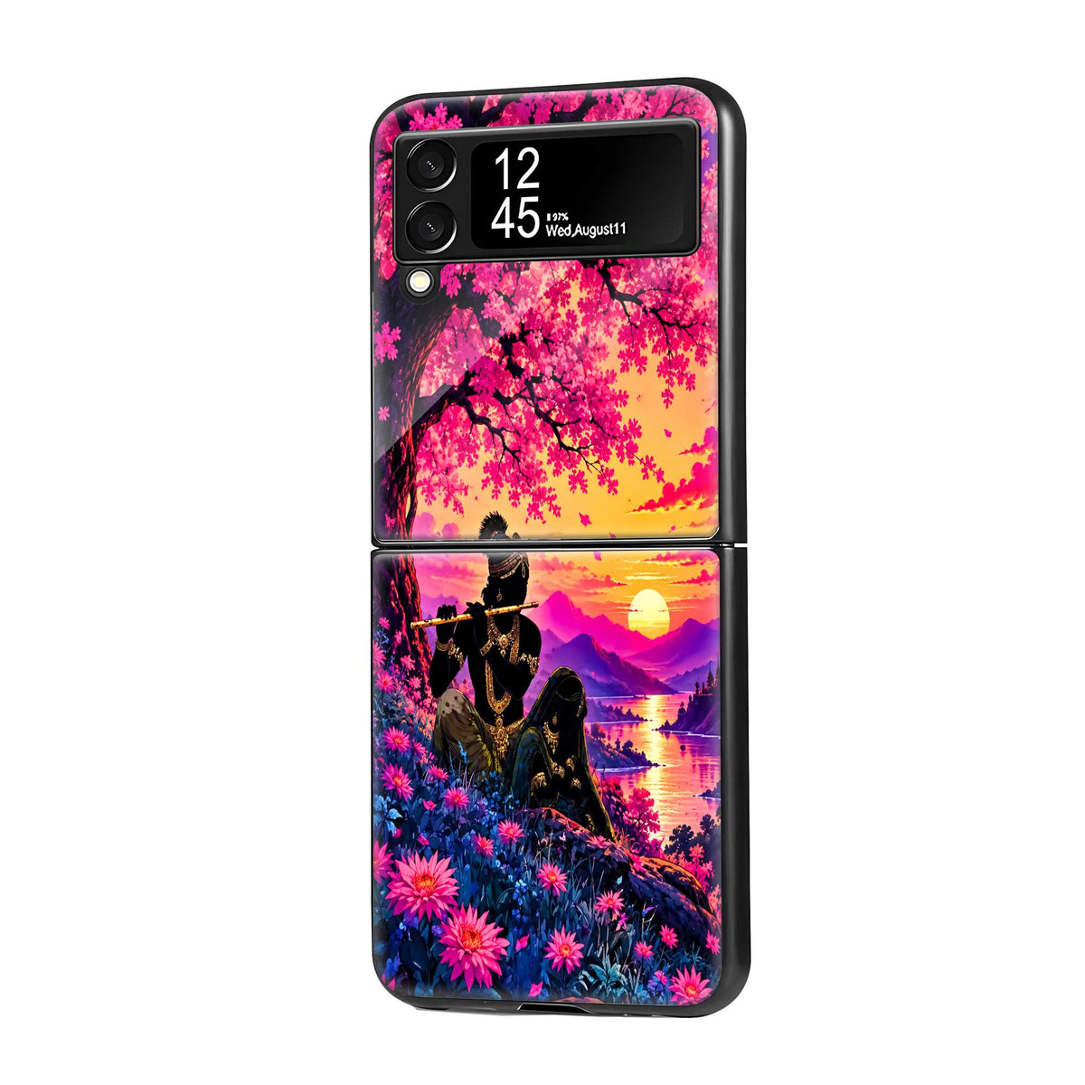 Krishna Eternal Blessings Samsung Z Flip Glass Case