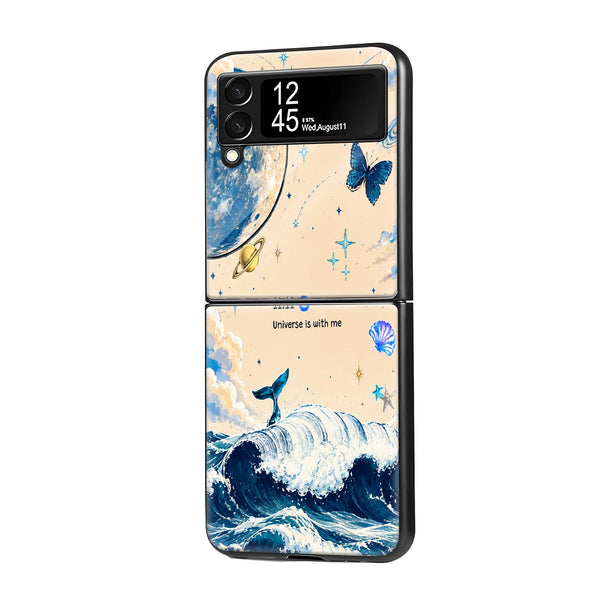 Krishna Ocean Serenity Samsung Z Flip Glass Case