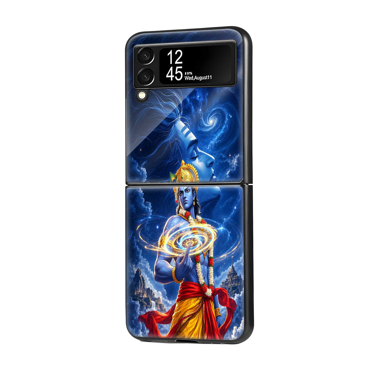 Krishna Sudarshan Chakra Samsung Z Flip Glass Case