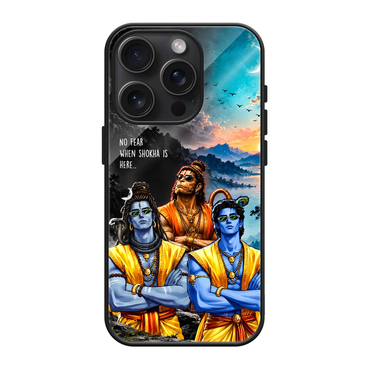 Krishna Divine Trio Glass Case